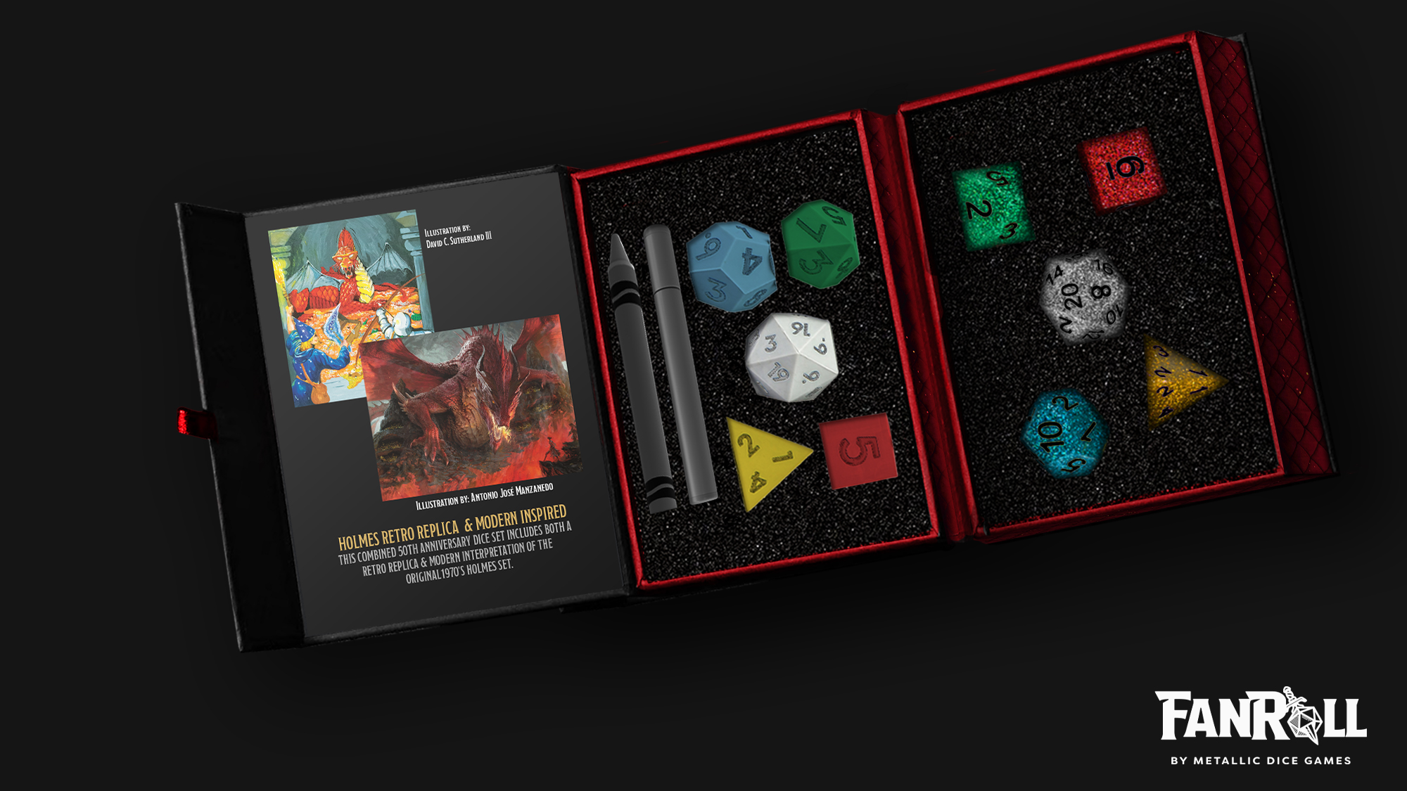 Dungeons & Dragons: 50th Anniversary Dice Collection: Holmes Retro Replica & Modern Inspired 