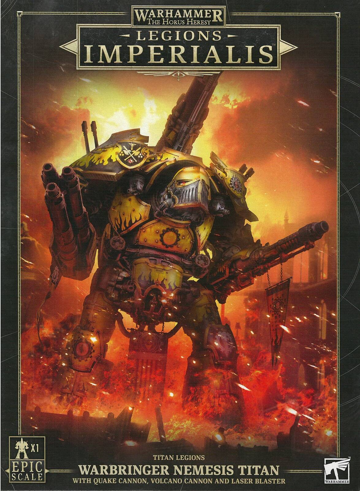 Warhammer: The Horus Heresy: Legions Imperialis: Warbringer Nemesis Titan with Quake Cannon, Volcano Cannon and Laser Blaster 