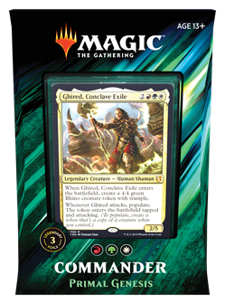 gathering commander magic genesis primal green red