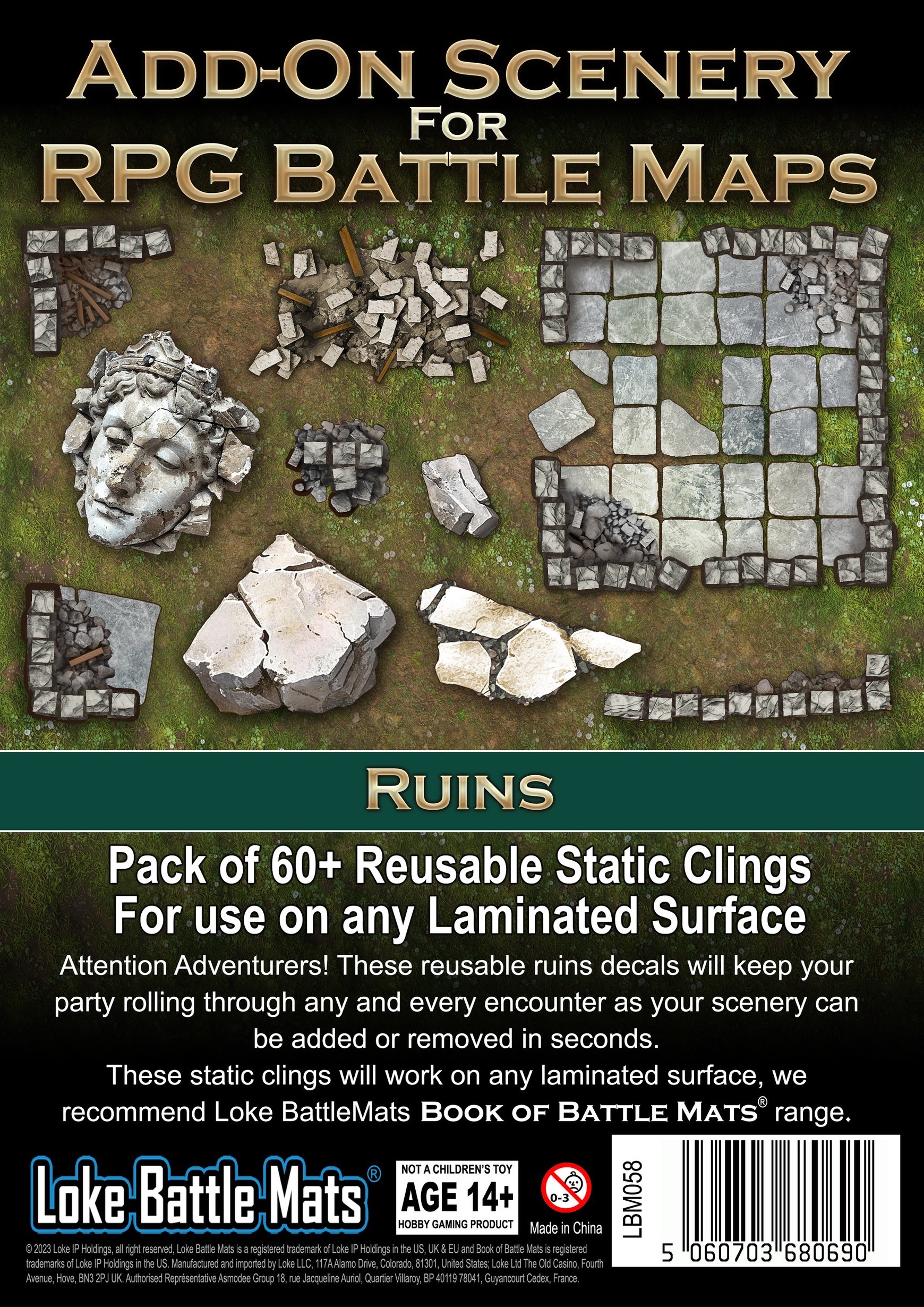 Add-On Scenery for RPG Battle Maps: Ruins 