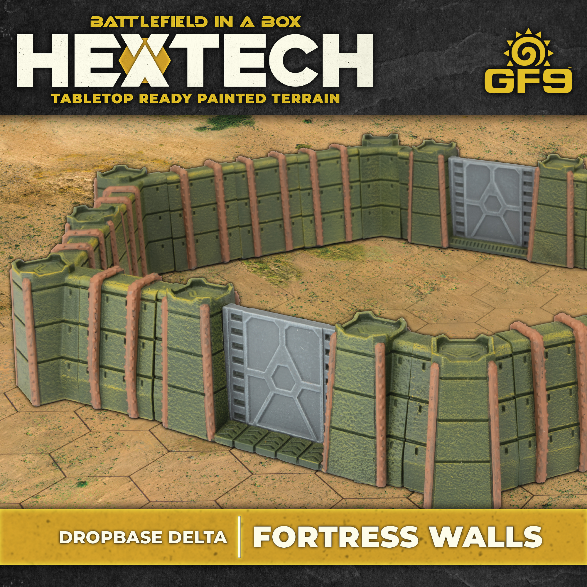 Battlefield in a Box: Hextech: Dropbase Delta Fortress Walls (x26) 