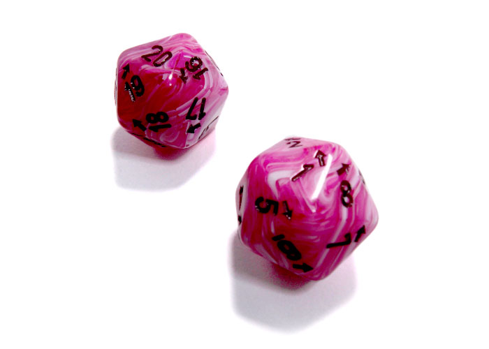 Chessex: Vortex Countup and Down D20 Pink/Black 