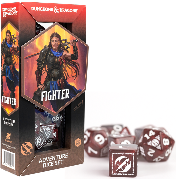 D&D  Adventure Dice Set: Fighter: Red 