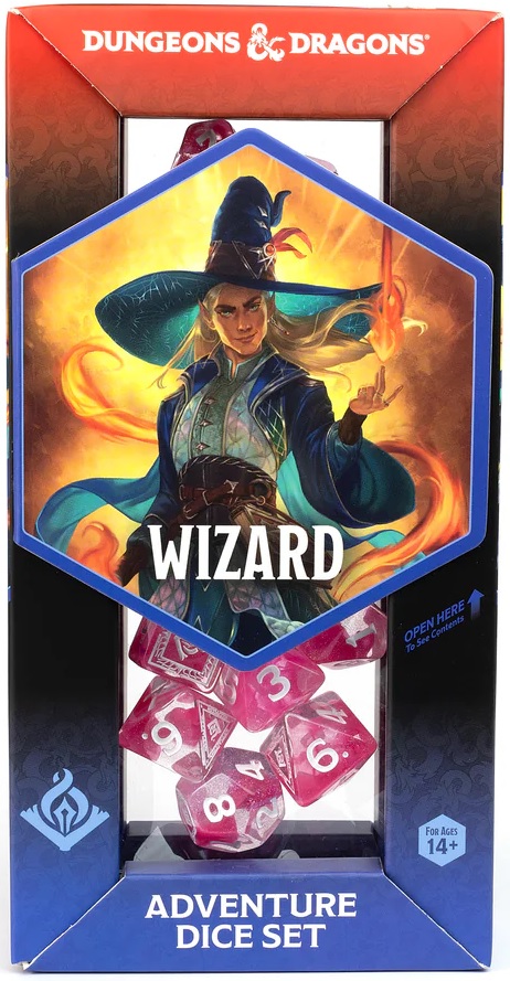 D&D  Adventure Dice Set: Wizard: Fuchsia 