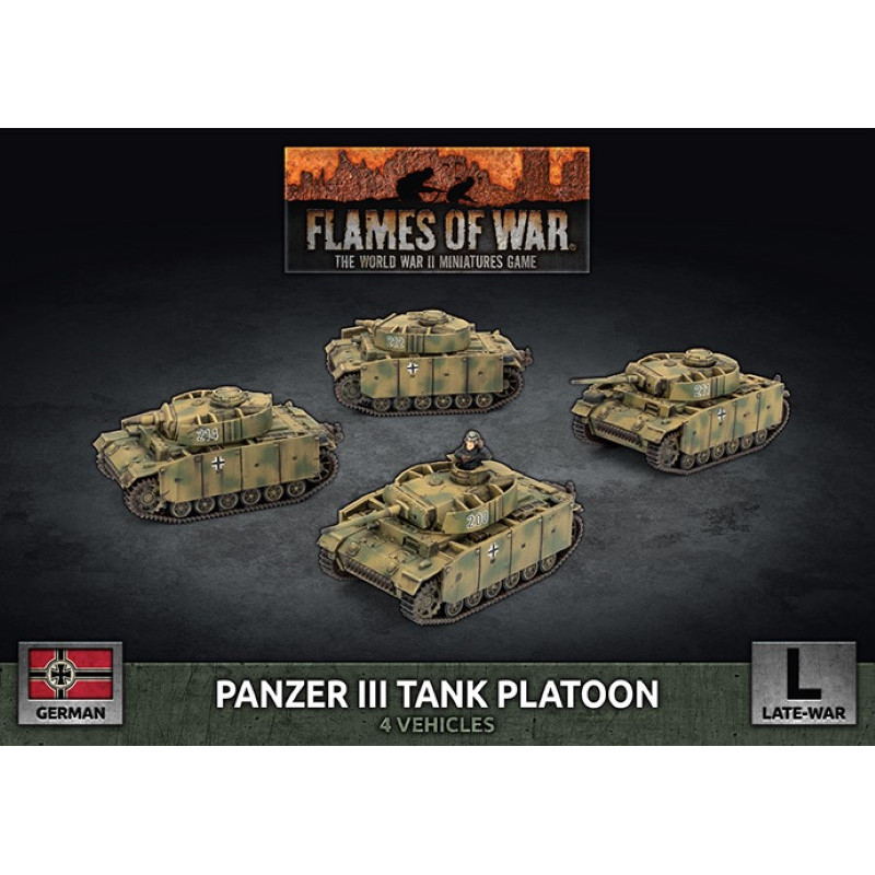 Flames of War: German: Late War: Panzer III Tank Platoon (4) 