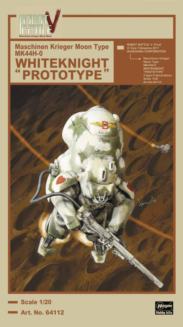 Hasegawa 1/20: Maschinen Krieger: Robot Battle V: Moon Type MK44H-0 WHITEKNIGHT "Prototype" 