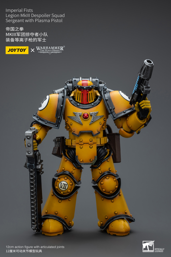 Joytoy: Warhammer 40K: Imperial Fists: Legion MkIII Despoiler Squad Sergeant with Plasma Pistol 