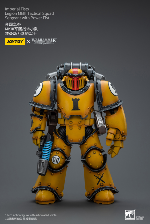 Joytoy: Warhammer 40K: Imperial Fists: Legion MkIII Tactical Squad Sergeant with Power Fist 