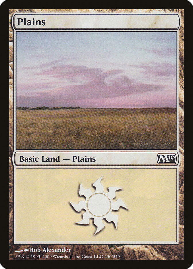 MTG 2010 Core Set 230: Plains (FOIL) 