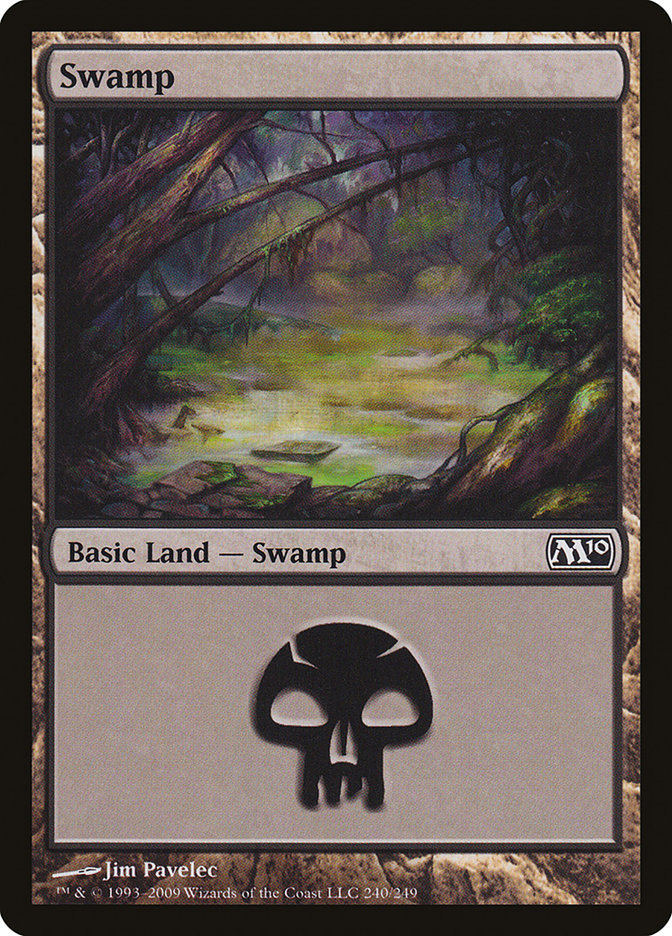 MTG 2010 Core Set 240: Swamp - Foil 