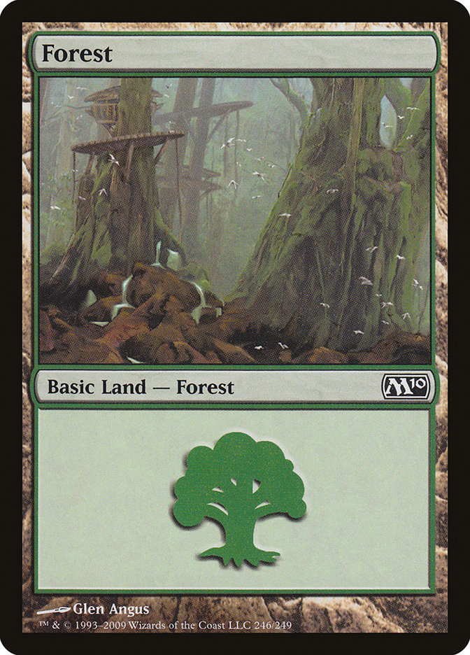 MTG 2010 Core Set 246: Forest (FOIL) 