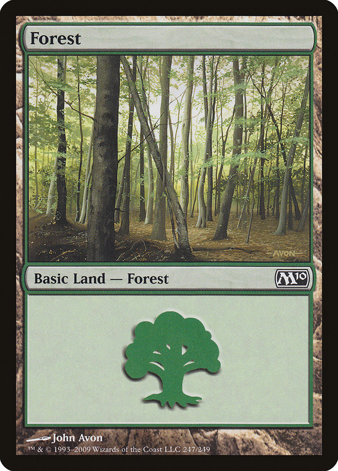 MTG 2010 Core Set 247: Forest (FOIL) 