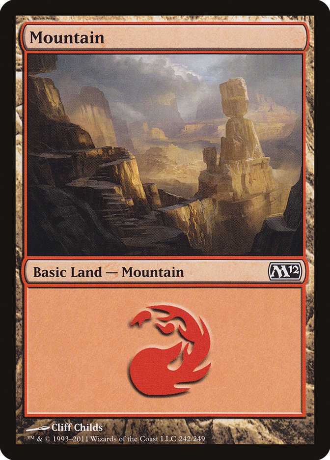 MTG: 2012 Core Set 242: Mountain (FOIL) 