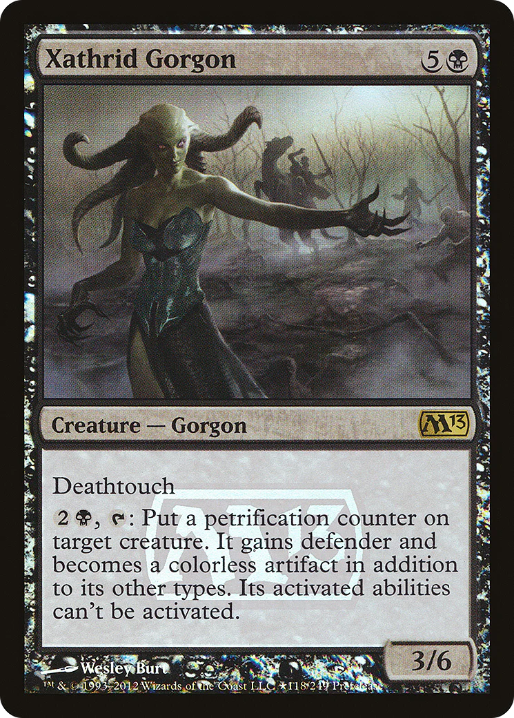 MTG: 2013 Core Set 118: Xathrid Gorgon (Pre-Release Promo) (Foil) 