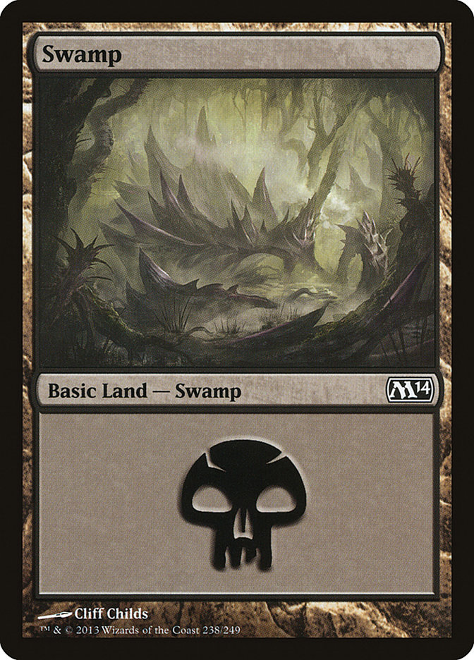 MTG: 2014 Core Set 238: Swamp (FOIL) 