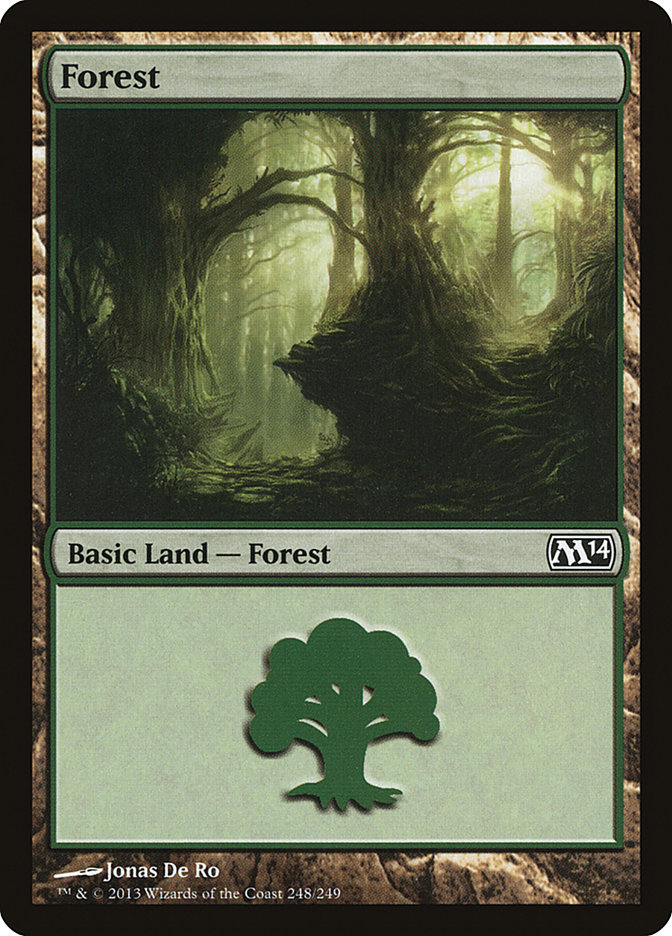 MTG: 2014 Core Set 248: Forest (FOIL) 