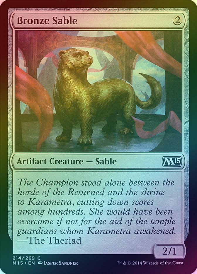 MTG 2015 Core Set 214: Bronze Sable (FOIL) 