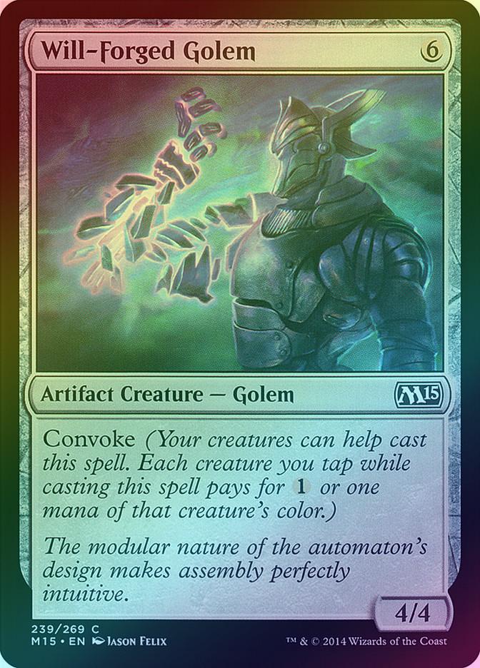 MTG 2015 Core Set 239: Will-Forged Golem (FOIL) 