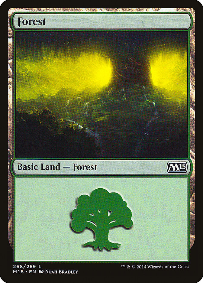 MTG: 2015 Core Set 268: Forest (FOIL) 