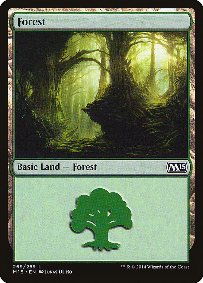 MTG: 2015 Core Set 269: Forest (FOIL) 