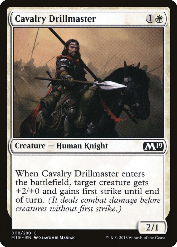 MTG 2019 Core Set 008: Cavalry Drillmaster 