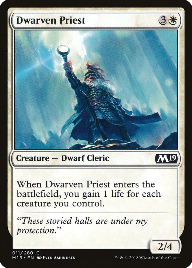 MTG 2019 Core Set 011: Dwarven Priest 