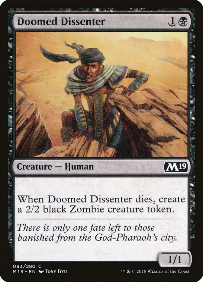 MTG 2019 Core Set 093: Doomed Dissenter 