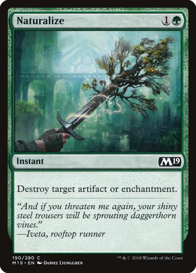 MTG 2019 Core Set 190: Naturalize 