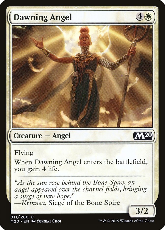 MTG 2020 Core Set 011: Dawning Angel 