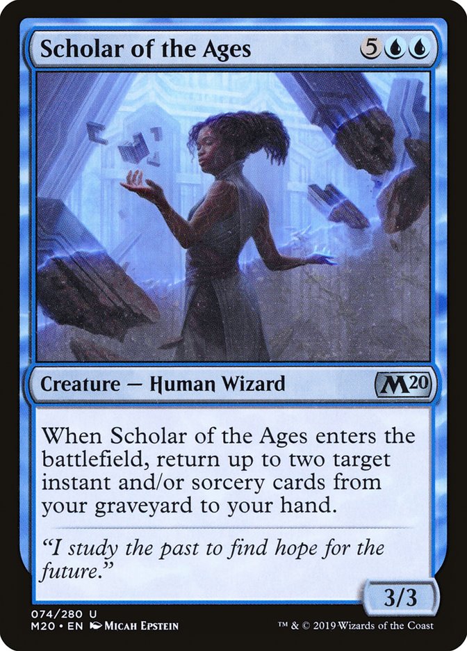 MTG 2020 Core Set 074: Scholar of the Ages 