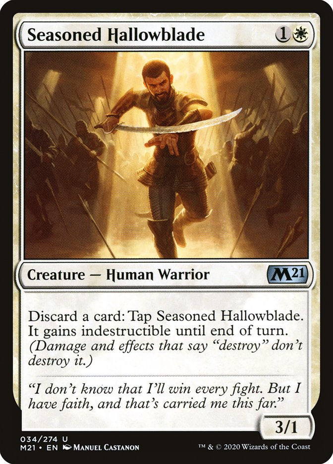 MTG 2021 Core Set 034: Seasoned Hallowblade 