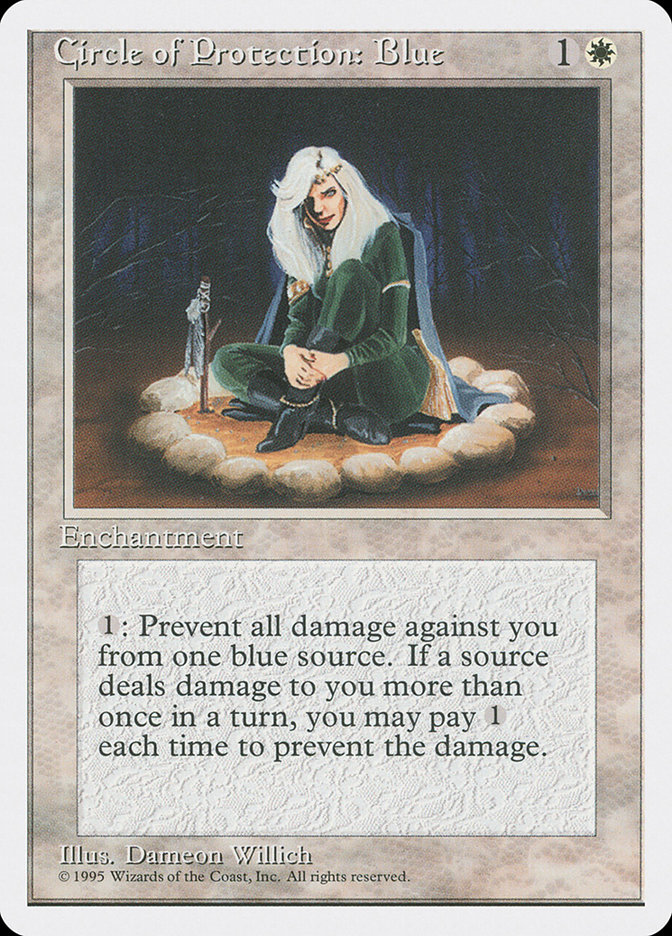 MTG: 4th Edition 015: Circle of Protection: Blue 