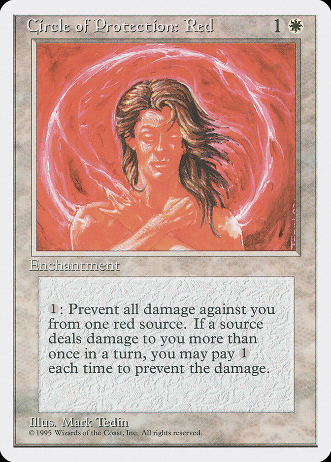 MTG: 4th Edition 017: Circle of Protection: Red 