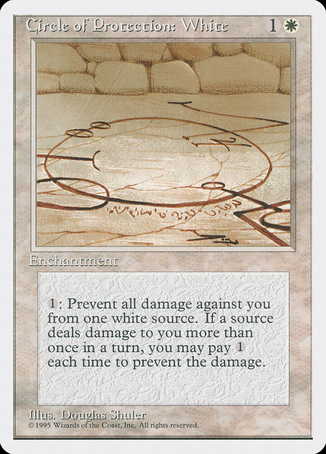 MTG: 4th Edition 018: Circle of Protection: White 