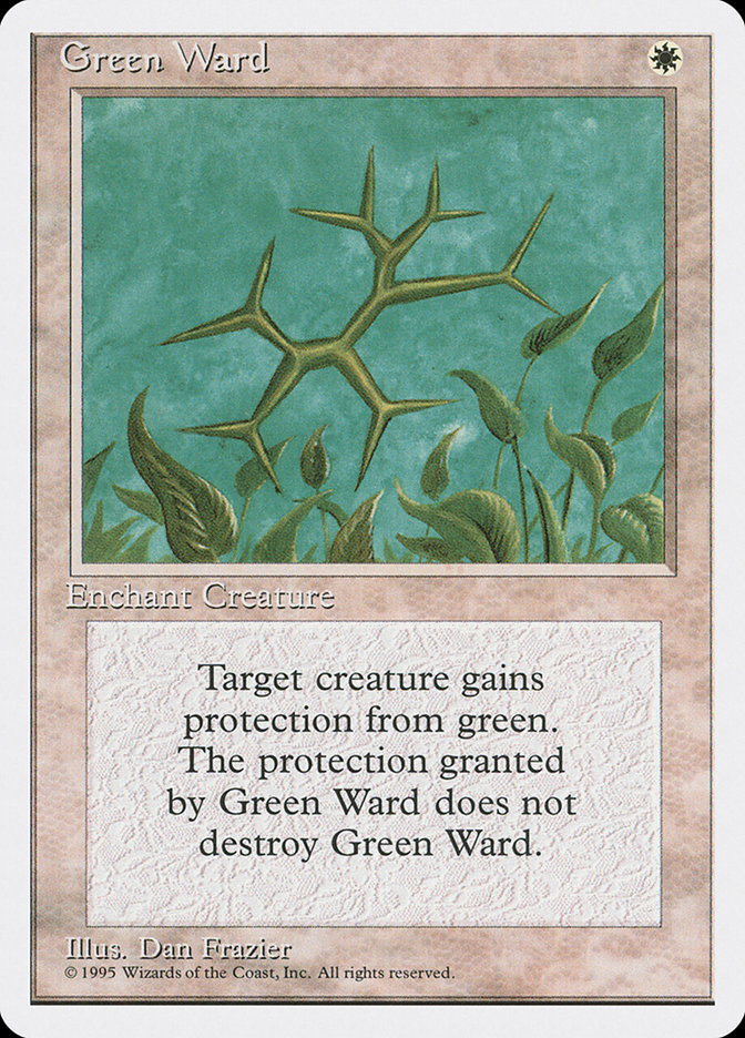 MTG: 4th Edition 027: Green Ward 