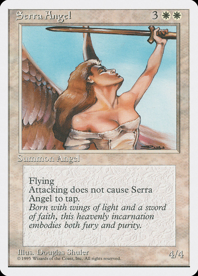 MTG: 4th Edition 050: Serra Angel 