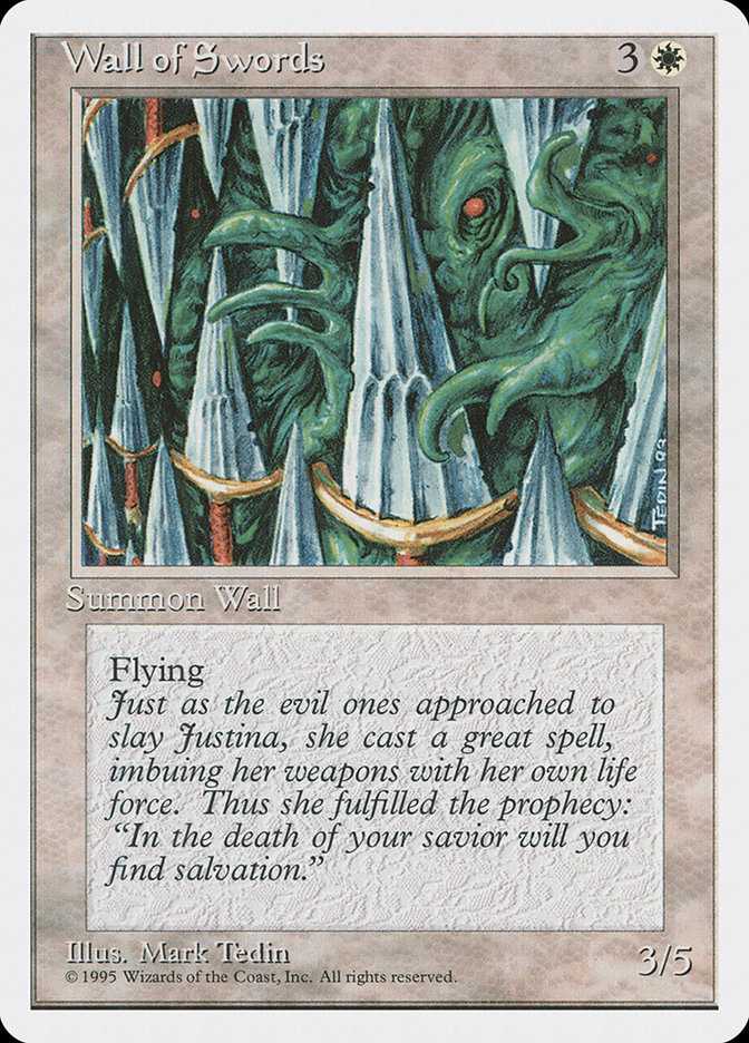 MTG: 4th Edition 055: Wall of Swords 