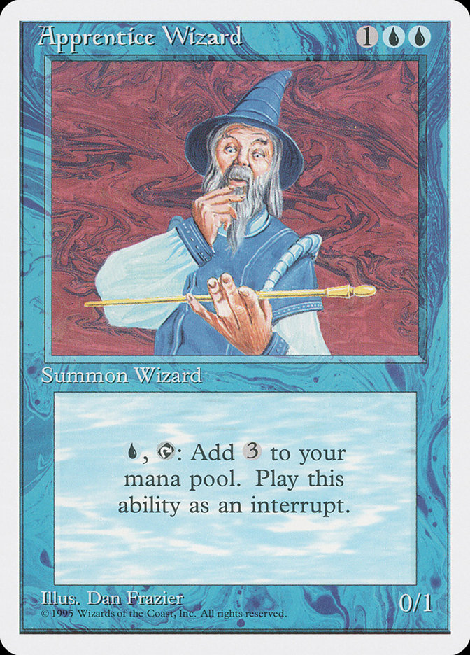 MTG: 4th Edition 061: Apprentice Wizard 