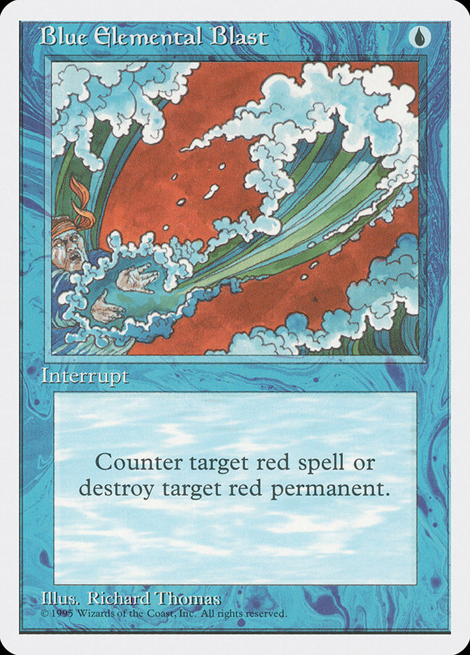 MTG: 4th Edition 063: Blue Elemental Blast 