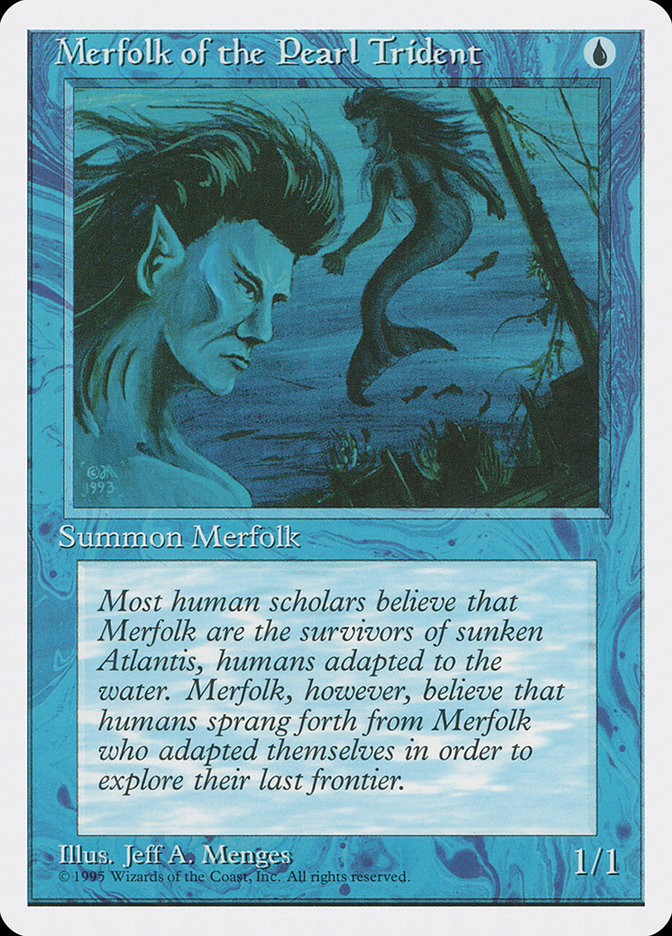 MTG: 4th Edition 086: Merfolk of the Pearl Trident 