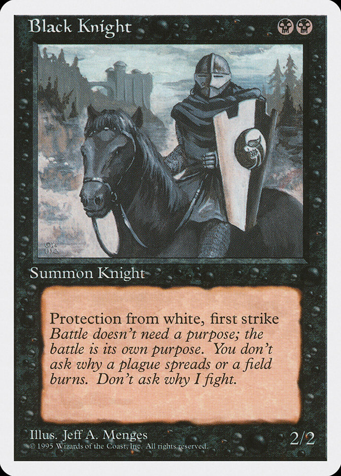 MTG: 4th Edition 121: Black Knight 