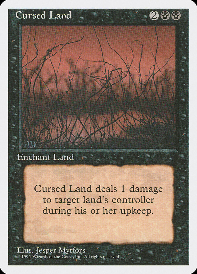 MTG: 4th Edition 127: Cursed Land 