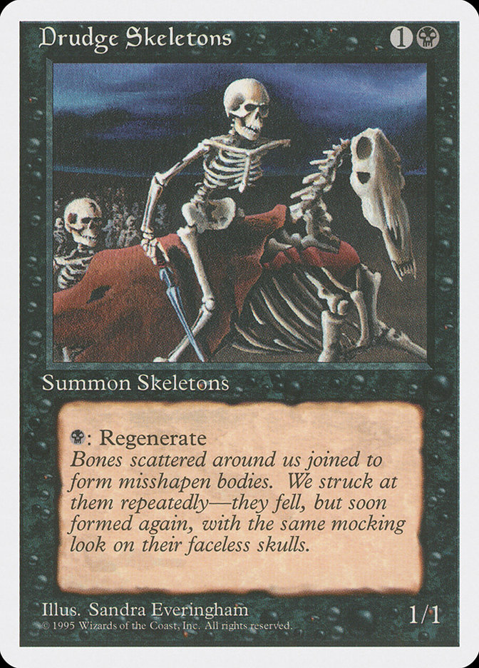 MTG: 4th Edition 133: Drudge Skeletons 