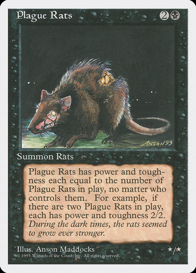 MTG: 4th Edition 154: Plague Rats 