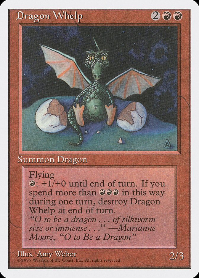 MTG: 4th Edition 186: Dragon Whelp 