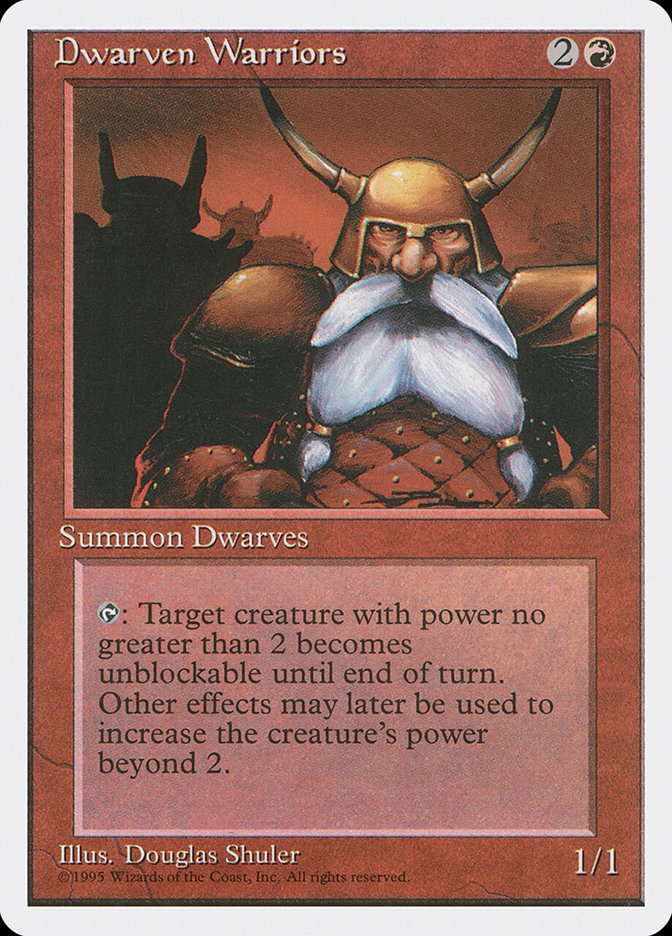 MTG: 4th Edition 187: Dwarven Warriors 