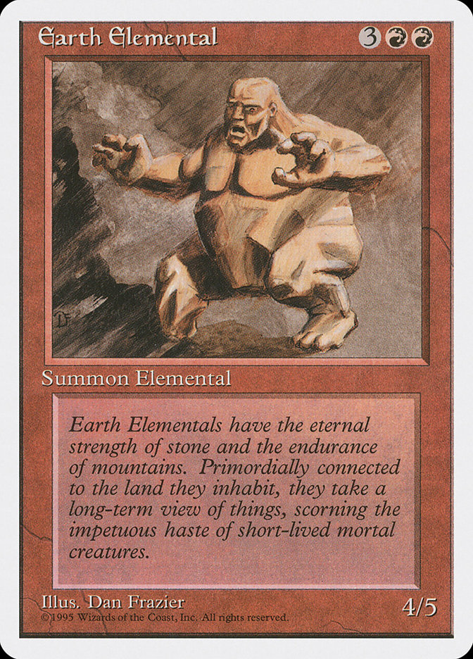 MTG: 4th Edition 188: Earth Elemental 