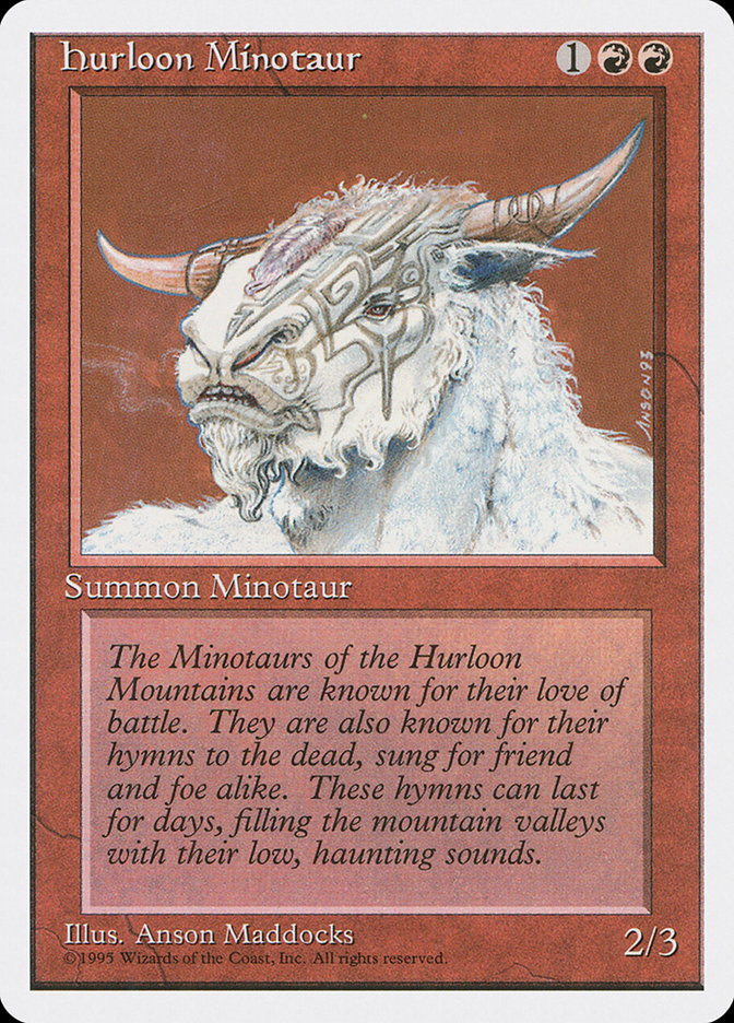 MTG: 4th Edition 202: Hurloon Minotaur 