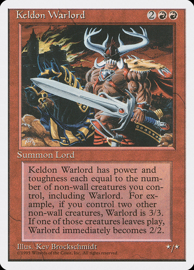 MTG: 4th Edition 207: Keldon Warlord 