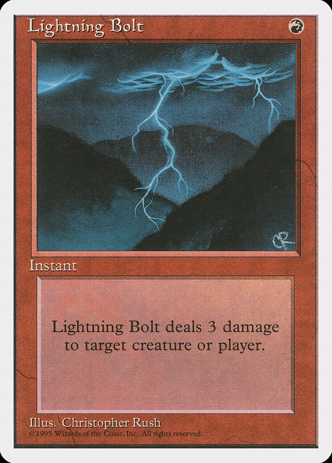 MTG: 4th Edition 208: Lightning Bolt 